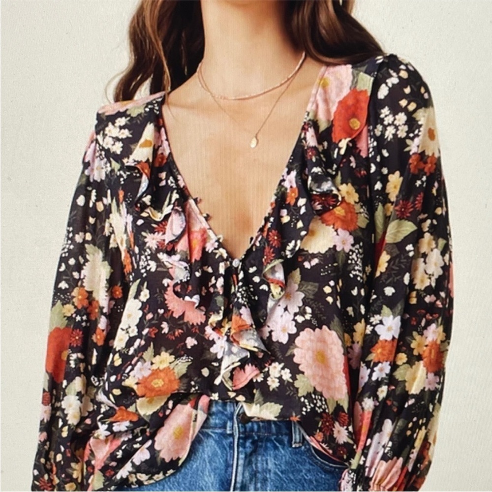 NEW Spell Sangria Floral Blouse